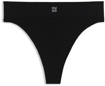 HUGO Nahtloser String aus Modal-Mix mit geripptem Jacquard-Finish - Style THONG SEAMLESS 50545746 Schwarz