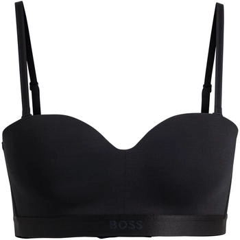 Hugo Boss BH aus Baumwoll-Mix mit Logo-Band und abnehmbaren Tr&auml;gern - Style PUSH-UP WIRELESS BEA 50520415 Schwarz