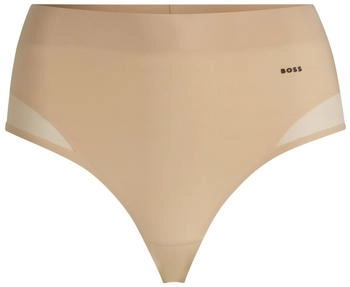 Hugo Boss String mit hohem Bund Formkontrolle und Mesh-Details - Style THONG HW B.BODY 50535818 Beige