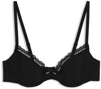 HUGO BH aus elastischer Mikrofaser mit Spitzenbesatz - Style T-SHIRT BRA UNIQUE 50545719 Schwarz