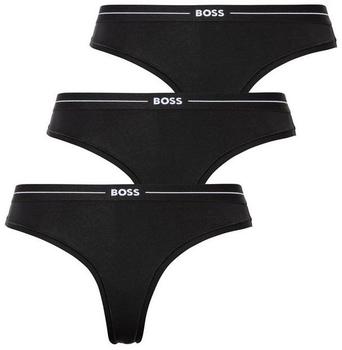 Hugo Boss Strings aus Stretch-Baumwolle im Dreier-Pack - Style 3P THONG 50510030 Schwarz