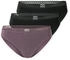 Schiesser Rio-Slips 3er-Pack Spitze schwarz/lila - Modern Multipacks (182908-909)