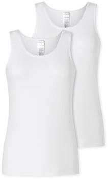 Schiesser Trägertops 2er-Pack Spitze weiß - Modern Multipacks (182906-100)