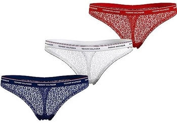 Tommy Hilfiger 3-Pack Thong Lace (UW0UW04896) red/white/black