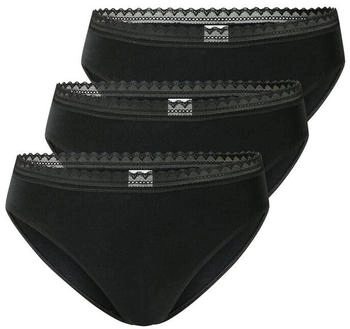 Schiesser Rio-Slips 3er-Pack Spitze schwarz - Modern Multipacks (182908-000)
