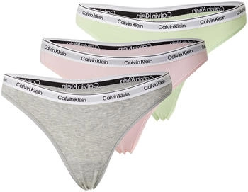 Calvin Klein Thong 3-pack (000QD5209E) green/pink/grey