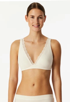 Schiesser Soft-BH gemoldet ohne Bügel Spitze off-white Unique Cotton (183241-102)