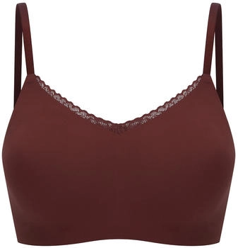 Schiesser Bustier seamless herausnehmbare Pads Spitze burgund Invisible Soft Lace (183099-516)