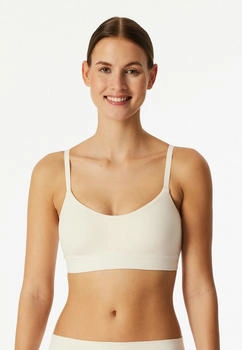Schiesser Bustier mit herausnehmbaren Pads off-white Unique Cotton (183130-102)