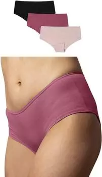 Snocks 3er Pack Hipster Push-Up apricot/mauve/schwarz