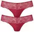 Nuance String mit breitem Spitzenband (2-St)
