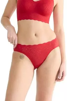 Sloggi Zero Feel Bliss Slip mit hohem Beinausschnitt (10219695) shanghai rot
