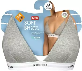 Nur Die Soft-BH Bustier Sportiv graumelange