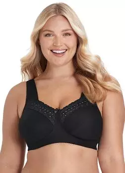Miss Mary of Sweden Broderie Anglaise Bügelloser BH (2371) schwarz