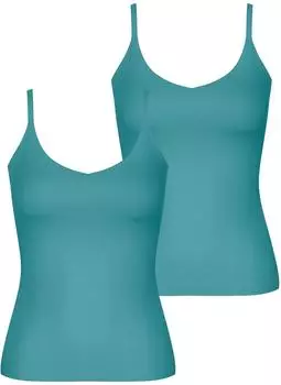 Sloggi Zero Feel Unterhemd mit Spagettitr&auml;gern (265726) quiet turquoise