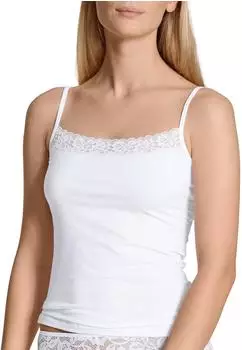 Calida Natural Comfort Spaghetti-Top (10156) wei&szlig;