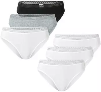 Schiesser Rio-Slips 3er-Pack Spitze - Modern Multipacks (182908) weiss mix