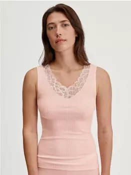 Calida Silky Wool Joy Top aus Merinowolle mit Seide hellrosa