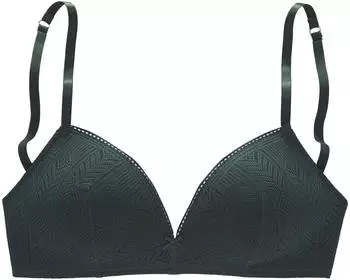s.Oliver Bralette-BH mit frontaler Zierschleife und graphischer Spitze grün 6010813.7549.