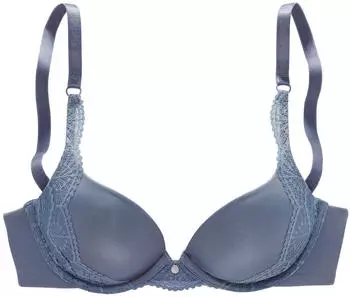 s.Oliver Push-Up-BH mit Spitzen-Detail blau 6010042.1555.
