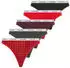 Calvin Klein Icon Logo 5er-Pack Tangas in Schwarz/Grau/Burgunderrot/Schottenkaro-Rot mit Markenlogo-Bunt (000QD5221E323)