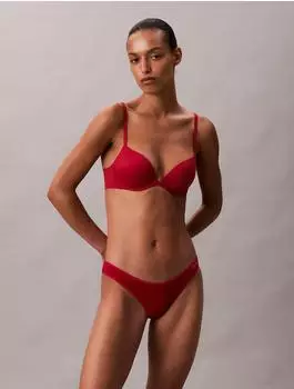 Calvin Klein Perfectly Fit Push-up-BH in Rot mit tiefem Ausschnitt (LV00QF7315YU8)