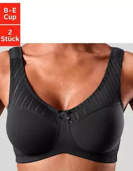 Nuance Soft-BH ohne B&uuml;gel mit Streifenmaterial wei&szlig;/schwarz