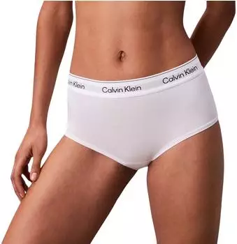 Calvin Klein Icon Boyshorts aus Baumwolle und Modal in Wei&szlig; (LV00QF8527100)
