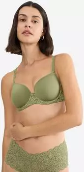 Triumph Amourette Gef&uuml;tterter B&uuml;gel-BH (10214770) olive gold