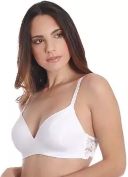 Sassa Classic Lace Schalen BH ohne B&uuml;gel wei&szlig;