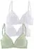 Petite Fleur Bralette BH Triangel-Schnitt ohne Bügel (747922) weiß/mint