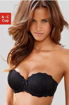 Vivance Dreams Balconette Push-up-BH mit abnehmbaren Tr&auml;gern (874517) schwarz