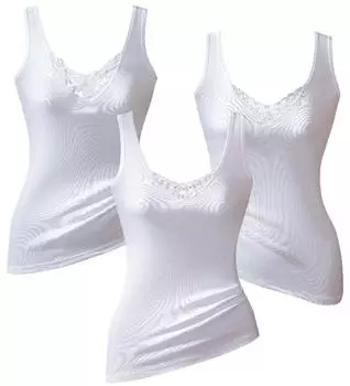Petite Fleur Unterhemd 3er-Pack reine Baumwolle (807009) wei&szlig;