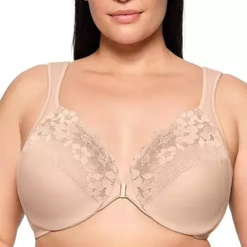 Glamorise Wonderwire Baumwoll-BH mit Vorderverschluss und Bügel Nr. 1241 (WEGOG) haut