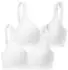 Petite Fleur Soft-BH ohne Bügel aus Baumwolle 2er-Pack (806642) weiß