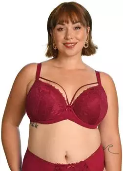 SugarShape Vienna Plunge-BH wattiert bordeaux
