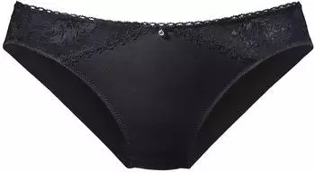 Lascana Slip mit Spitzeneins&auml;tzen schwarz