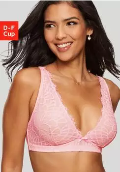 Lascana Esperia Bralette mit zarter Spitzenkante hellpink