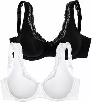 Petite Fleur B&uuml;gel-BH mit Tragevariante Neckholder wei&szlig;/schwarz