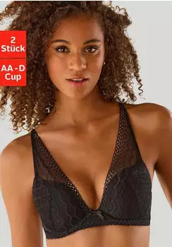 Petite Fleur Push-up BH High Apex (16482011) schwarz+weiß