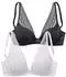Petite Fleur Push-up BH High Apex (16482011) schwarz+weiß