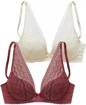 Petite Fleur Push-up BH High Apex haselnuss+puder