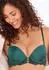 Lascana Eleonora Push-up-BH mit feiner Schnürung in Satin-Optik tannengrün