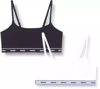 HUGO Twin Bralette Stripe schwarz/weiß