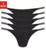 Vivance Dreams String 5er-Pack aus elastischer Baumwolle schwarz
