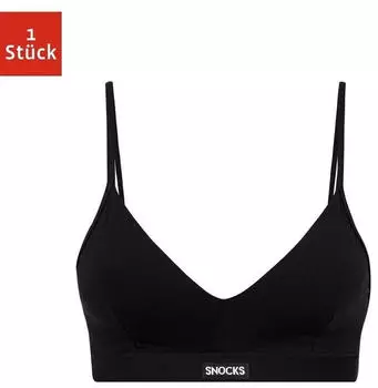 Snocks Basic Soft-BH mit Gummibund schwarz
