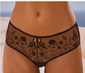Lascana Maria Stringpanty mit Stickereispitze schwarz