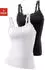 Lascana Unterhemd mit integriertem Bustier weiß/schwarz