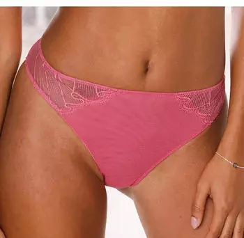 Lascana Amira Tanga mit grafischen Spitzeneinsätzen (69778401) pink