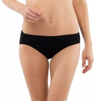 Schöller High waist slip cotton fine rib mit glanzabschluss 5er-pack schwarz